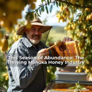 Artistic representation for This Season of Abundance: The Thriving Mānuka Honey Industry