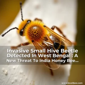 Artistic representation for Invasive Small Hive Beetle Detected In West Bengal : A New Threat To India Honey Bee Industry!