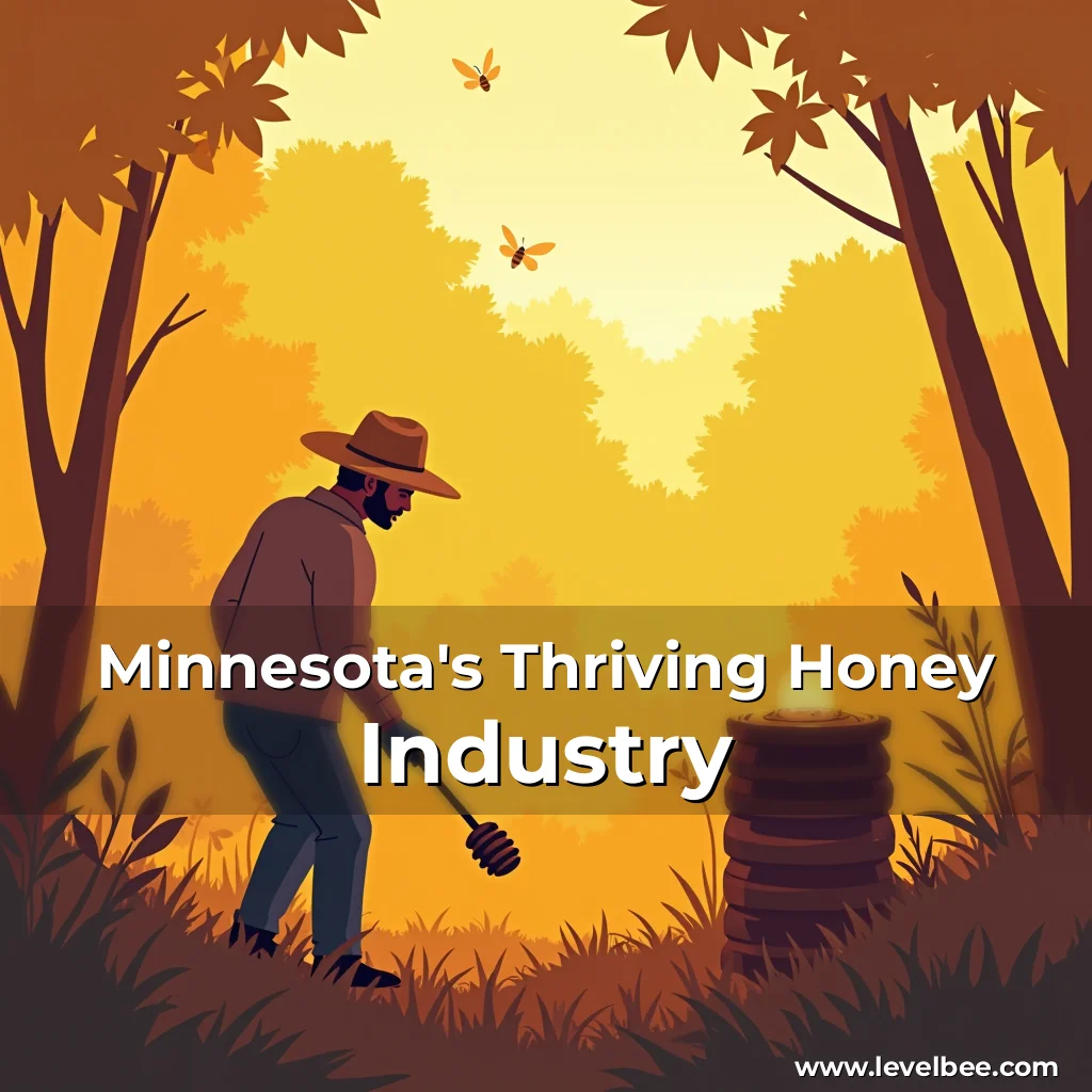 Artistic representation for Minnesota's Thriving Honey Industry