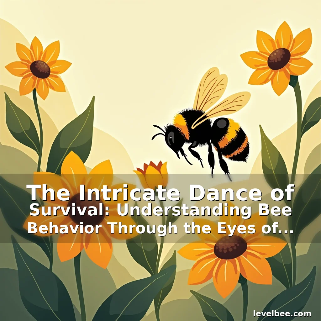 Artistic representation for The Intricate Dance of Survival: Understanding Bee Behavior Through the Eyes of LevelBee Enthusiasts