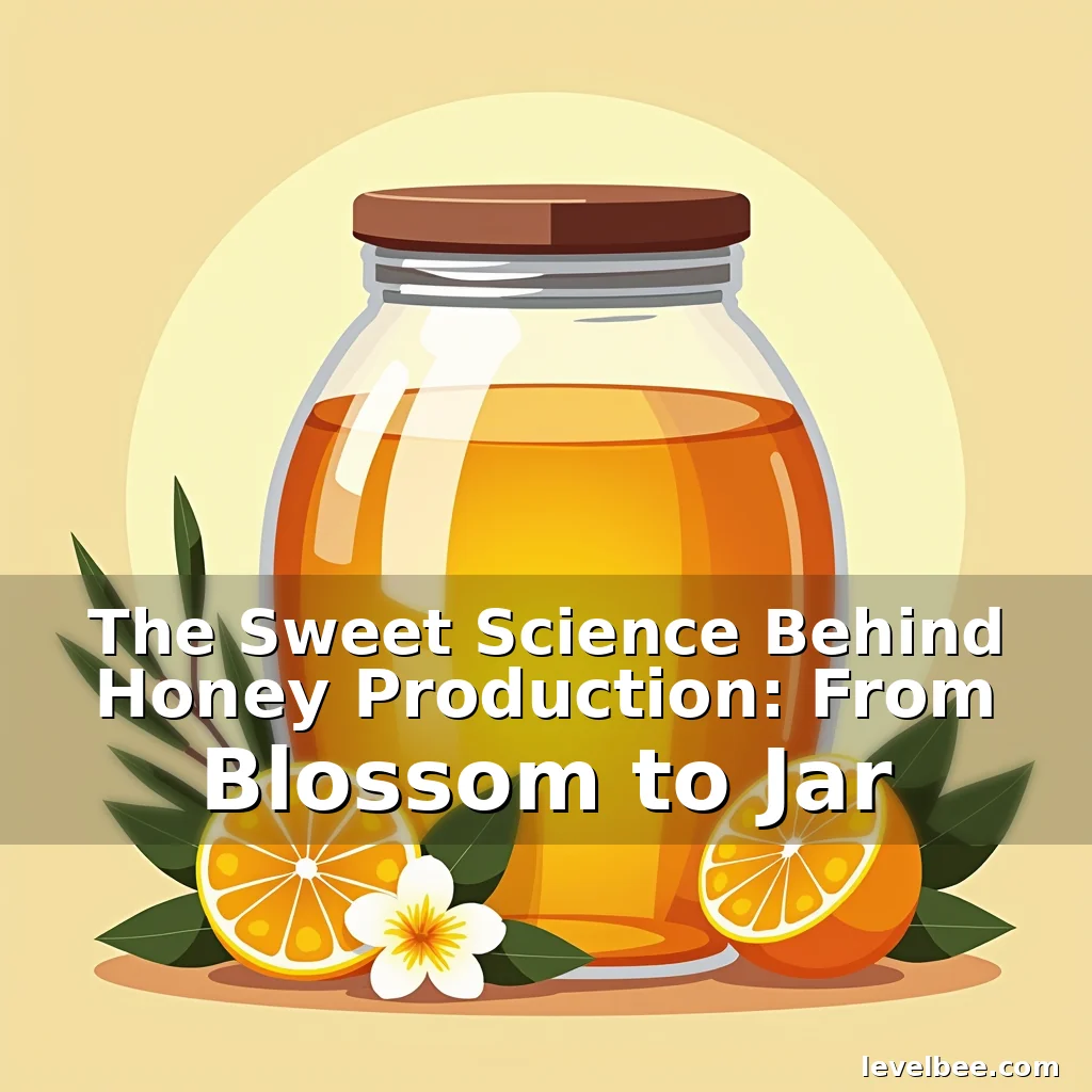 Artistic representation for The Sweet Science Behind Honey Production: From Blossom to Jar