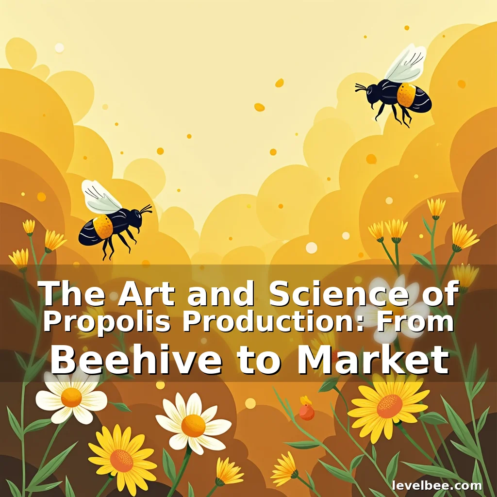 Artistic representation for The Art and Science of Propolis Production: From Beehive to Market