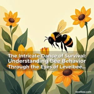 Artistic representation for The Intricate Dance of Survival: Understanding Bee Behavior Through the Eyes of Levelbee Enthusiasts