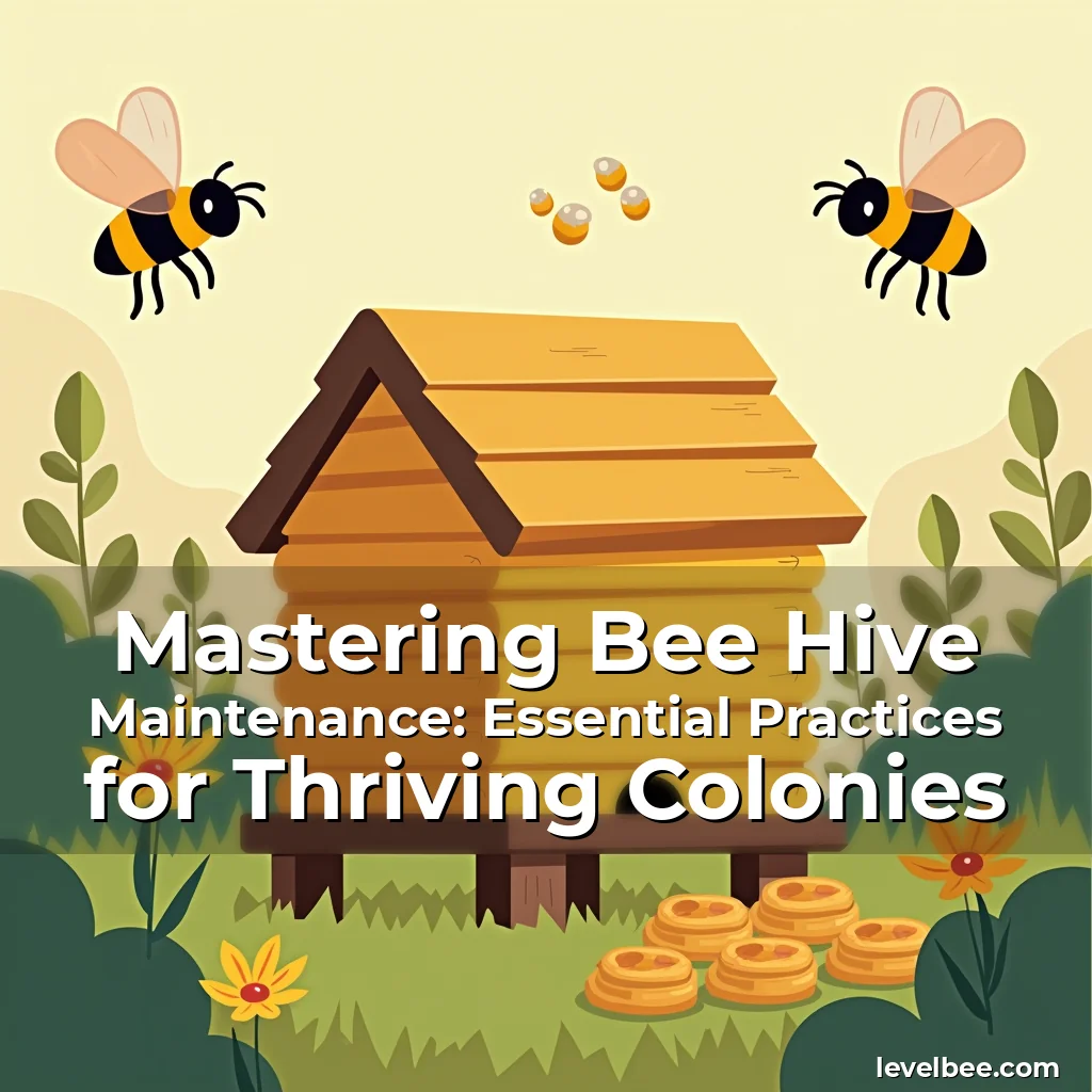 Artistic representation for Mastering Bee Hive Maintenance: Essential Practices for Thriving Colonies